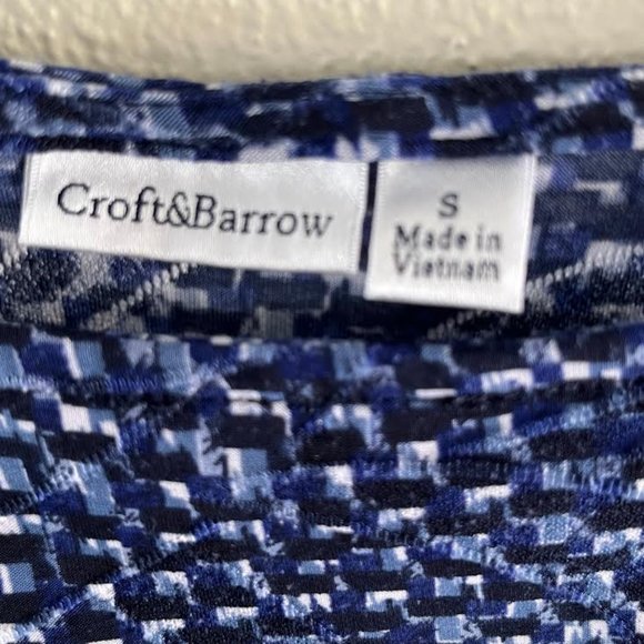 Croft & Barrow, size Small, Navy/Black/White - Picture 3 of 3